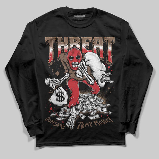 Jordan 9 'Olive' DopeSkill Long Sleeve T-Shirt Threat Graphic Streetwear - Black