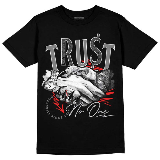 Grey Sneakers DopeSkill T-Shirt Trust No One Graphic Streetwear - Black