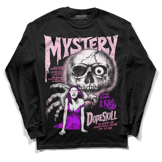 Dunk LX Pink Foam DopeSkill Long Sleeve T-Shirt Mystery Ghostly Grasp Graphic Streetwear - Black