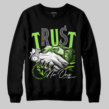 Neon Green Sneakers DopeSkill Sweatshirt Trust No One Graphic Streetwear