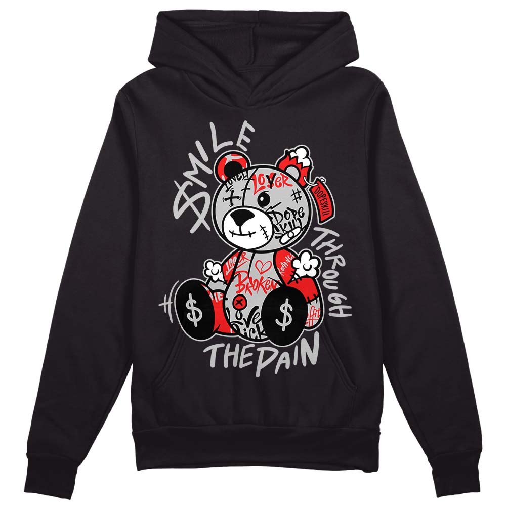 Jordan Spizike Low Bred DopeSkill Hoodie Sweatshirt Smile Through The Pain Graphic Streetwear - Black 