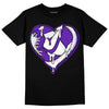 Dunk Low Championship Court Purple DopeSkill T-Shirt Heart Jordan Graphic Streetwear - Black