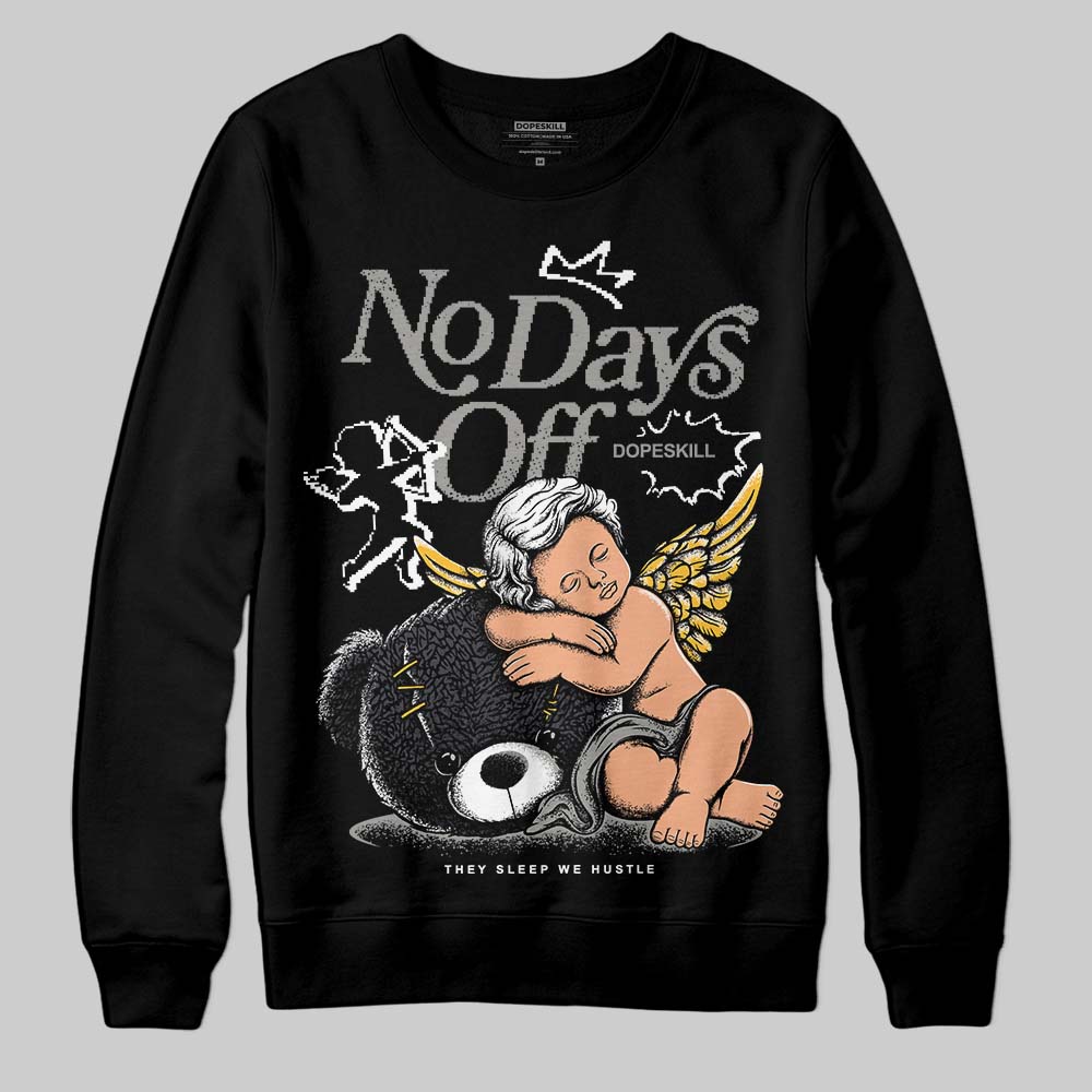 Jordan 3 Retro Black Cat DopeSkill Sweatshirt New No Days Off Graphic Streetwear - Black