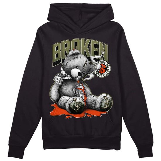 Olive Sneakers DopeSkill Hoodie Sweatshirt Sick Bear Graphic Streetwear - Black