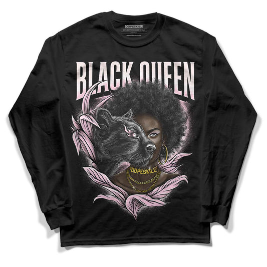 Dunk Low LX Pink Foam DopeSkill Long Sleeve T-Shirt New Black Queen Graphic Streetwear - Black