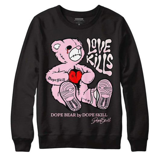 Dunk Low LX Pink Foam DopeSkill Sweatshirt Love Kills Graphic Streetwear - Black