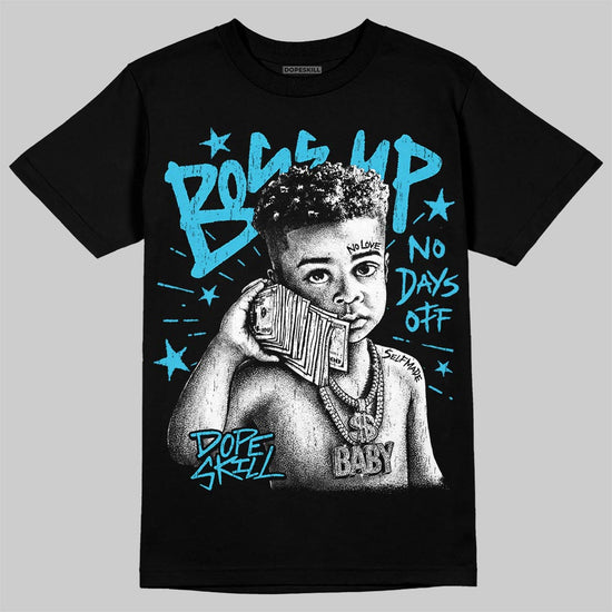 Jordan 11 Gamma Blue DopeSkill T-Shirt Boss Up Graphic Streetwear - Black