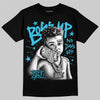 Jordan 11 Gamma Blue DopeSkill T-Shirt Boss Up Graphic Streetwear - Black