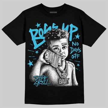 Jordan 11 Gamma Blue DopeSkill T-Shirt Boss Up Graphic Streetwear - Black