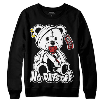 Jordan 14 "Black/White" DopeSkill Sweatshirt Hurt Bear Graphic Streetwear - Black