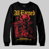 Red Sneakers DopeSkill Sweatshirt All Earned Graphic Streetwear - Black