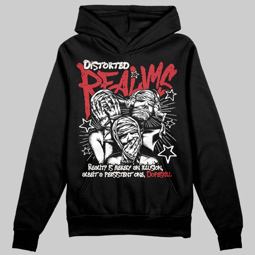 Jordan 4 “Flight Club” DopeSkill Hoodie Sweatshirt Distorted Realms Graphic Streetwear - Black