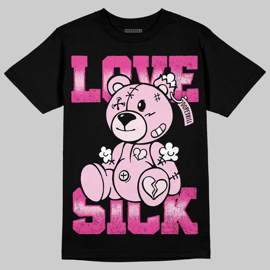 Pink Sneakers DopeSkill T-Shirt Love Sick Graphic Streetwear - Black