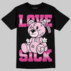 Pink Sneakers DopeSkill T-Shirt Love Sick Graphic Streetwear - Black