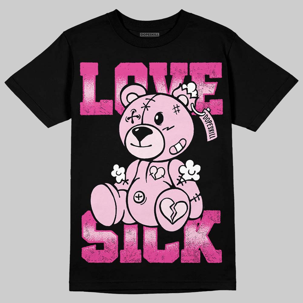 Pink Sneakers DopeSkill T-Shirt Love Sick Graphic Streetwear - Black