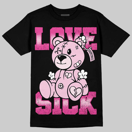 Pink Sneakers DopeSkill T-Shirt Love Sick Graphic Streetwear - Black