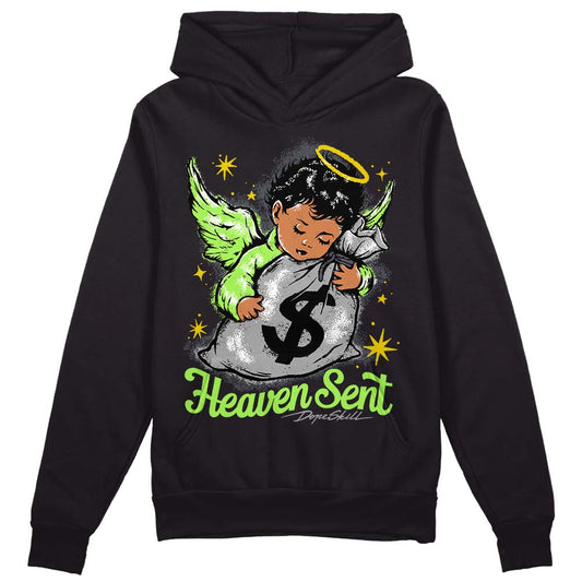 Jordan 5 "Green Bean" DopeSkill Hoodie Sweatshirt Heaven Sent Graphic Streetwear - Black