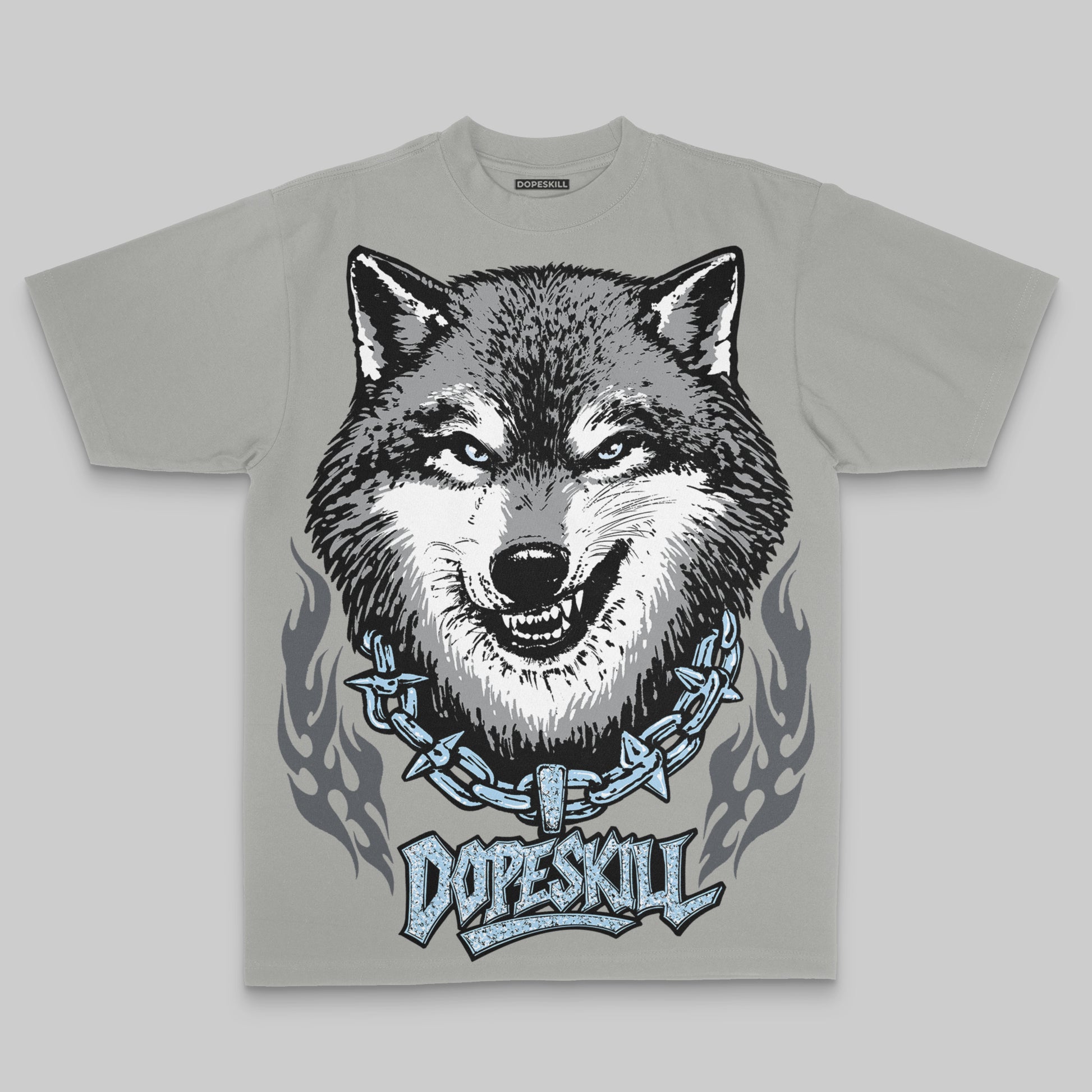 Jordan 5 Retro Wolf Grey (2026) DopeSkill Oversized Print T-Shirt Wolf Grey Graphic Streetwear - Grey
