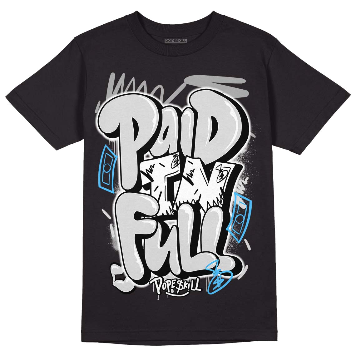 Dunk Low ‘Pure Platinum’ DopeSkill T-Shirt New Paid In Full Graphic Streetwear - Black