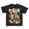 Jordan 12 Retro 'Taxi' 2025 DopeSkill Toddler Kids T-shirt No Risk No Story Graphic Streetwear - Black