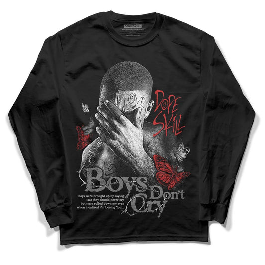 Jordan 1 High OG “Black/White” DopeSkill Long Sleeve T-Shirt Boys Don't Cry Graphic Streetwear - Black