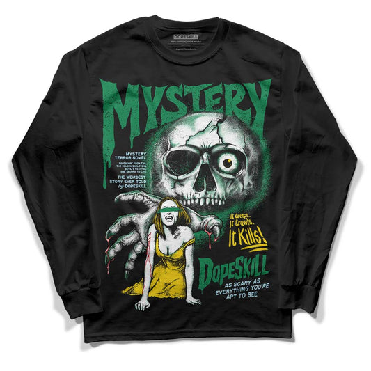 Jordan 5 “Lucky Green” DopeSkill Long Sleeve T-Shirt Mystery Ghostly Grasp Graphic Streetwear - Black