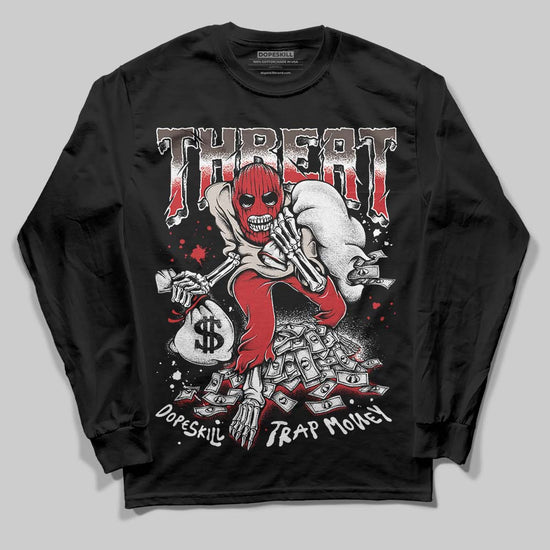 Adidas Samba OG Cloud White Better Scarlet Supplier Colour DopeSkill Long Sleeve T-Shirt Threat Graphic Streetwear - Black