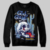 University Blue Sneakers DopeSkill Sweatshirt God Got Me Graphic Streetwear - Black