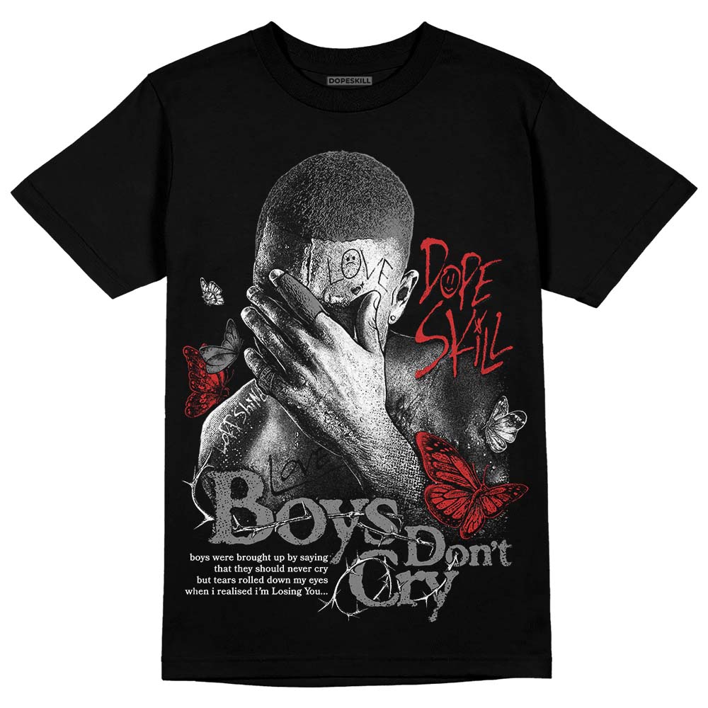 Jordan 1 High OG “Black/White” DopeSkill T-Shirt Boys Don't Cry Graphic Streetwear - Black