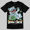 Vans Knu Stack Vintage Satin Dream Blue DopeSkill T-Shirt Born To Be Rich Graphic Streetwear - Black