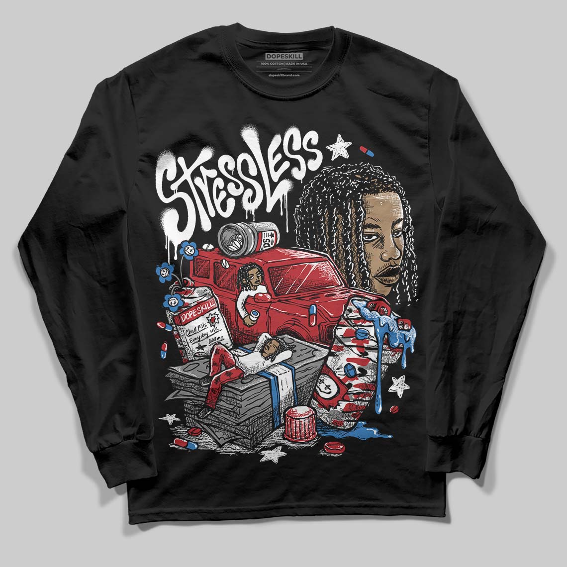 Jordan 8 Retro Bugs Bunny (2025) DopeSkill Long Sleeve T-Shirt Stressless Graphic Streetwear - Black