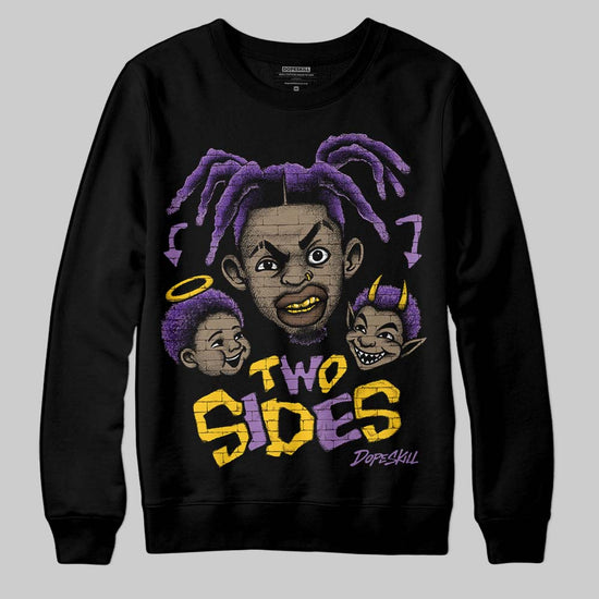 PURPLE Sneakers DopeSkill Sweatshirt Two Sides Graphic Streetwear - black