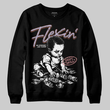 Harris Tweed x Dunk Low Denim Turquoise and Baroque Brown DopeSkill Sweatshirt Flexin' Graphic Streetwear - Black