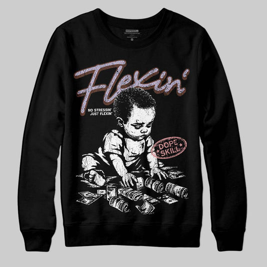 Harris Tweed x Dunk Low Denim Turquoise and Baroque Brown DopeSkill Sweatshirt Flexin' Graphic Streetwear - Black