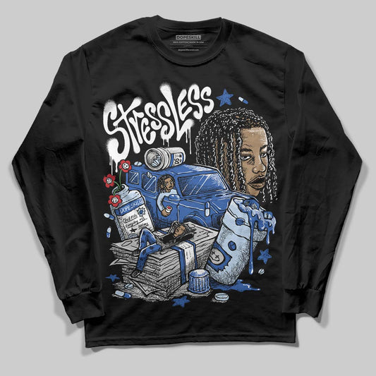 Awake NY x Jordan 5 Retro 'Black Racer Blue' DopeSkill Long Sleeve T-Shirt Stressless Graphic Streetwear - Black