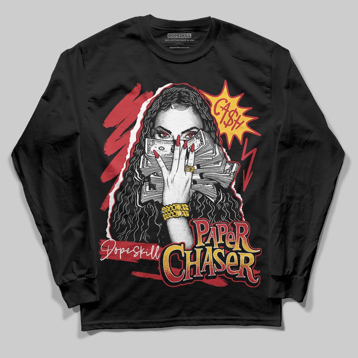 Jordan 14 Retro Ferrari (2025) DopeSkill Long Sleeve T-Shirt NPC Graphic Streetwear - Black