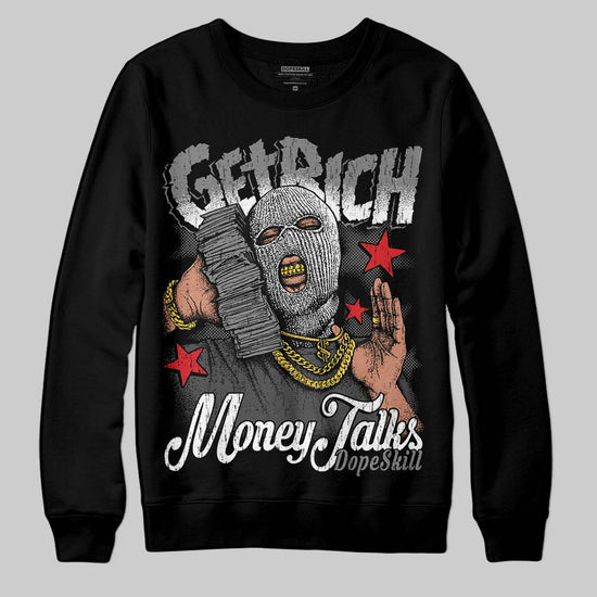 Jordan 10 Retro Shadow (2025) DopeSkill Sweatshirt Get Rich Graphic Streetwear - Black