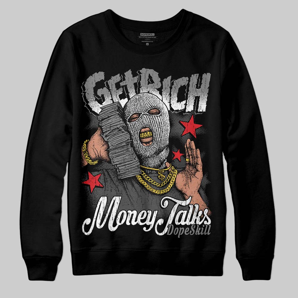 Jordan 10 Retro Shadow (2025) DopeSkill Sweatshirt Get Rich Graphic Streetwear - Black