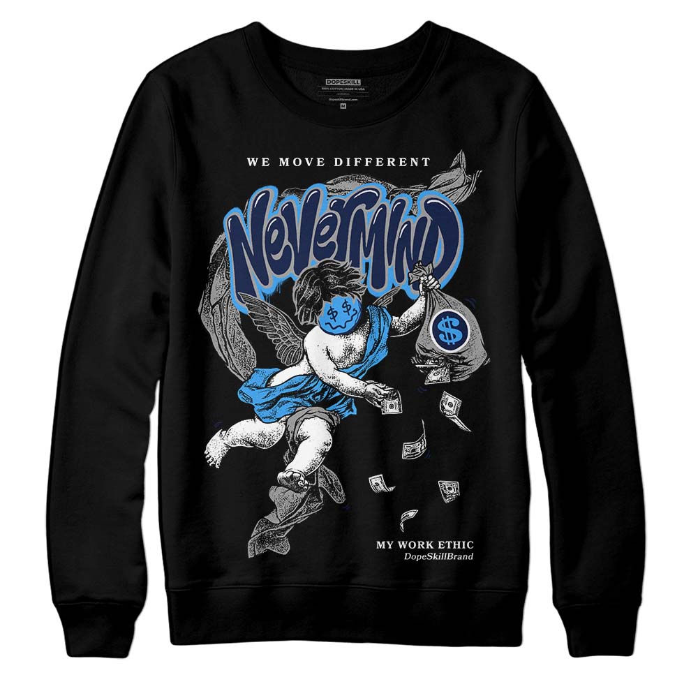 Jordan Spiz’ike Low “White/Obsidian” DopeSkill Sweatshirt Nevermind Graphic Streetwear - Black