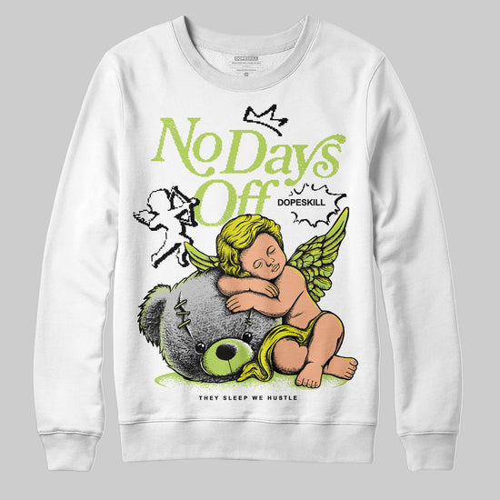 Jordan 13 Retro Bright Cactus DopeSkill Sweatshirt New No Days Off Graphic Streetwear - White