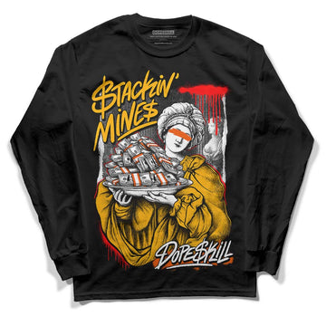 Dunk Low Championship Goldenrod (2021) DopeSkill Long Sleeve T-Shirt Stackin Mines Graphic Streetwear - Black