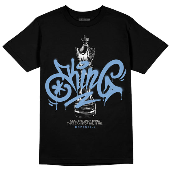 Jordan 5 Retro University Blue DopeSkill T-Shirt King Chess Graphic Streetwear - Black 