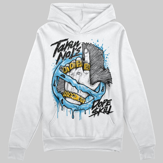 Jordan 2 Low "University Blue" DopeSkill Hoodie Sweatshirt Takin No L's Graphic Streetwear - White