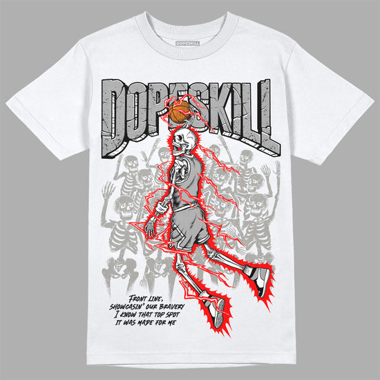 Black and White Sneakers DopeSkill T-Shirt Thunder Dunk Graphic Streetwear - White 