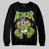 Neon Green Sneakers DopeSkill Sweatshirt At The Top Graphic Streetwear - Black