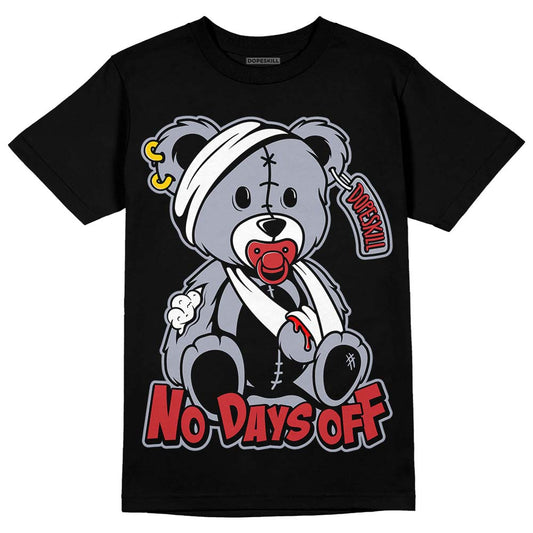 Jordan 4 “Bred Reimagined” DopeSkill T-Shirt Hurt Bear Graphic Streetwear - Black