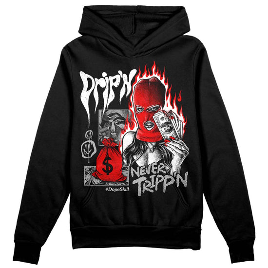 Jordan 1 Low OG “Shadow” DopeSkill Hoodie Sweatshirt Drip'n Never Tripp'n Graphic Streetwear - Black