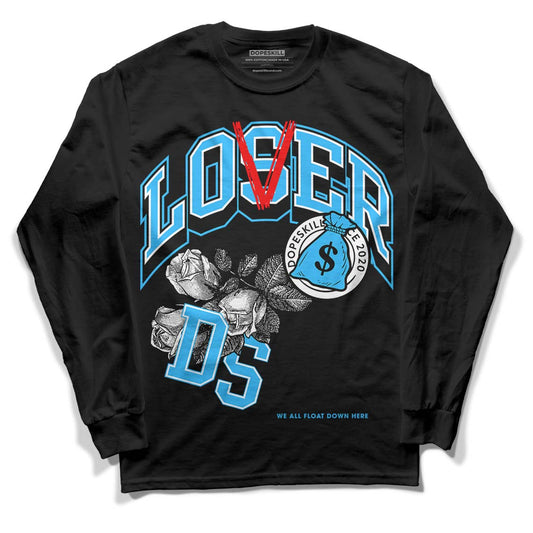 Jordan 1 High Retro OG “University Blue” DopeSkill Long Sleeve T-Shirt Loser Lover Graphic Streetwear - Black