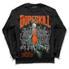 Dunk Low Team Dark Green Orange DopeSkill Long Sleeve T-Shirt Thunder Dunk Graphic Streetwear  - Black 