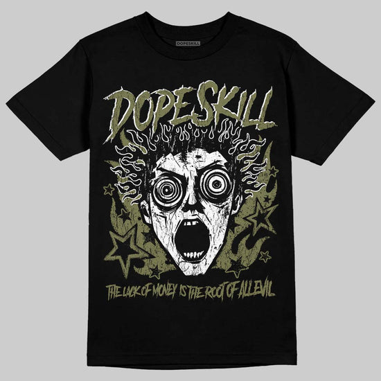 Olive Sneakers DopeSkill T-Shirt Root of Evil Graphic Streetwear - Black